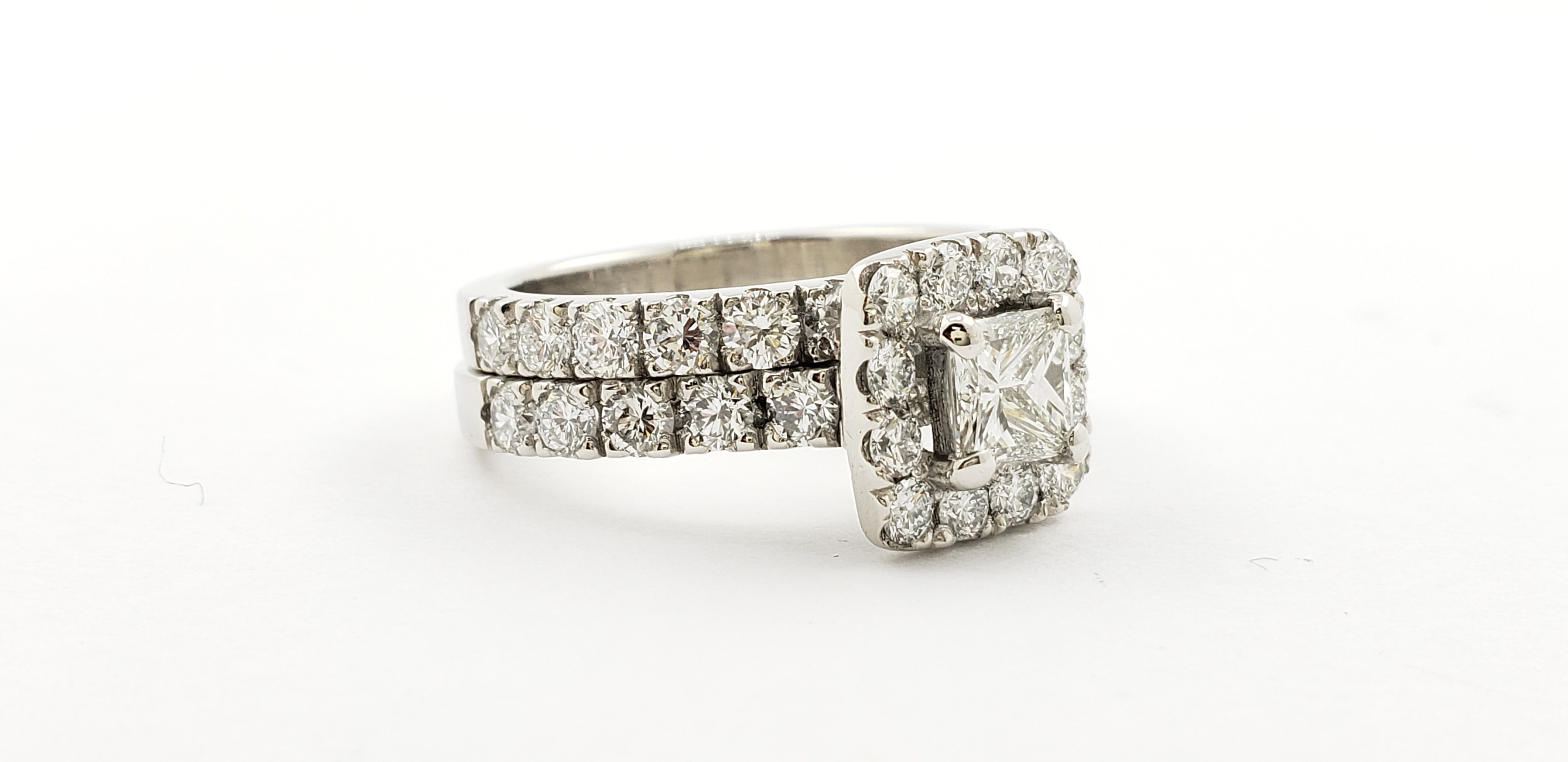 Princess Cut Diamond Ring & Band